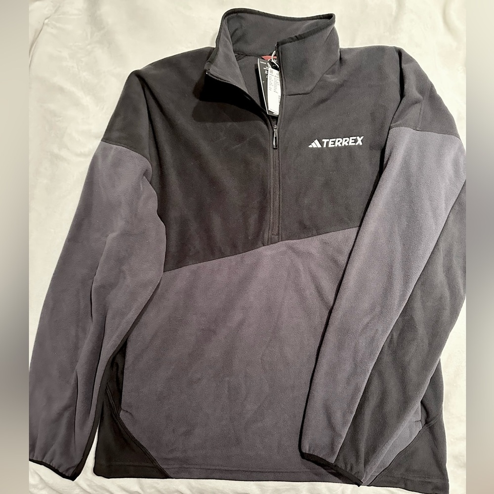 NEW Adidas Terrex pullover fleece quarter zip